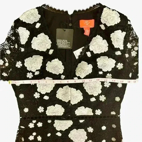 ML MONIQUE LHUILLIER EVA LACE DRESS SIZE 4 NWT - Picture 9 of 16